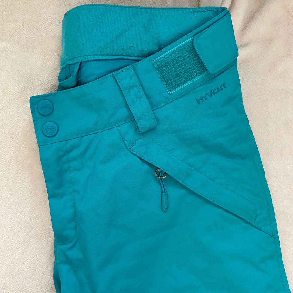 North Face Teal HyVent Snowpants